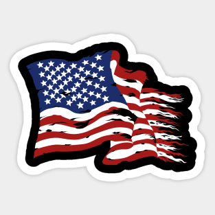 American Flag Sticker